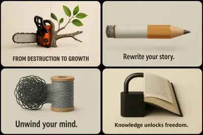 Negative/Positive Object Transition Concept Image