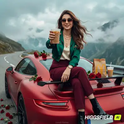 Cinematic Fashion Editorial Car Scene