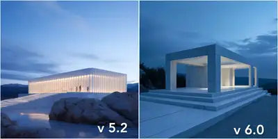 Minimalist Marble Pavilion on Hill