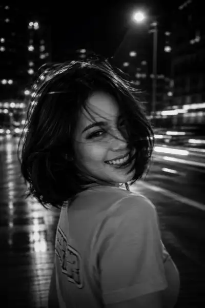 Cinematic Black-and-White Motion Blur Portrait