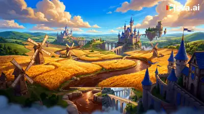 Anúncio de fantasia estilo DreamWorks: O Príncipe e o Rei das Sombras