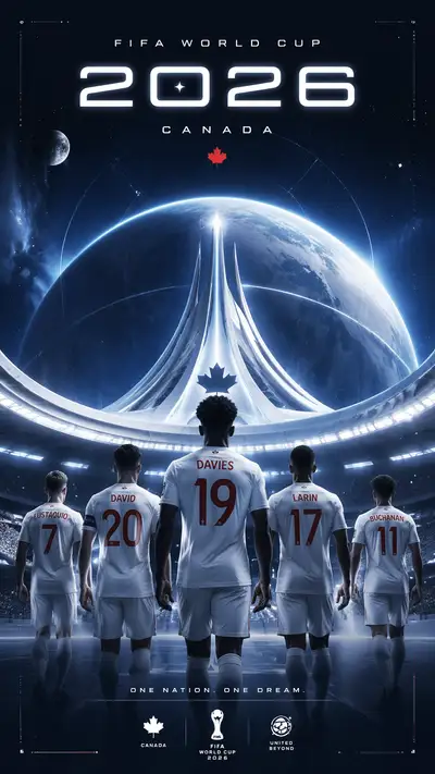 Starfield style World Cup 2026 Canada poster