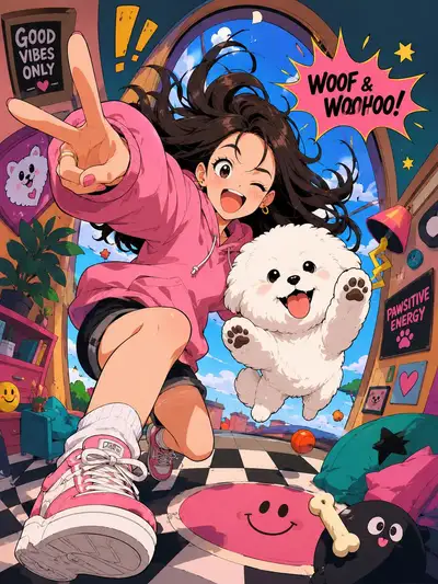 Trendiger Anime-Kunststil-Transformation aus einem Foto