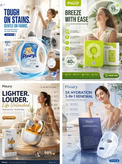Premium daily necessities social marketing poster template