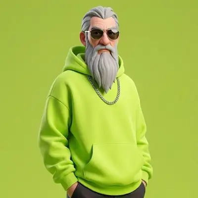 3D-Cartoon-Avatar, der sich strikt an die Farbpalette deines Fotos hält