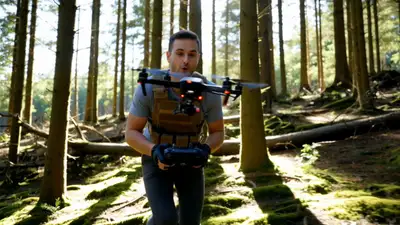 Cinematic Drone Chase Through Forest