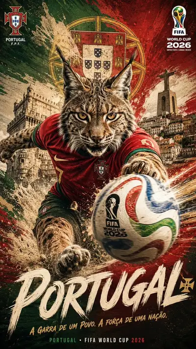 FIFA World Cup national spirit animal poster JSON template