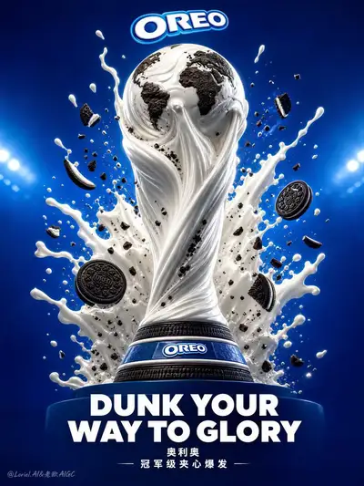 Oreo championship trophy advertising poster