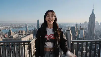 Prompt vidéo de balancement en ville pour Spider-Woman