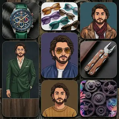 Contemporary Fashion Bento Collage Artwork