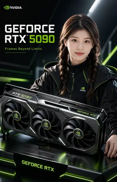 NVIDIA RTX 5090 Premium Ad Poster