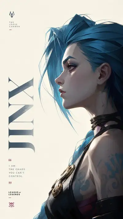 《英雄联盟：双城之战》金克丝，美式厚涂插画风格
