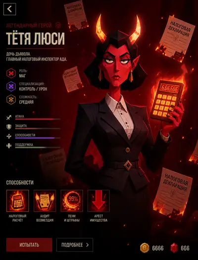 Adult Swim Style MOBA Hero Splash Art: Aunt Lucy