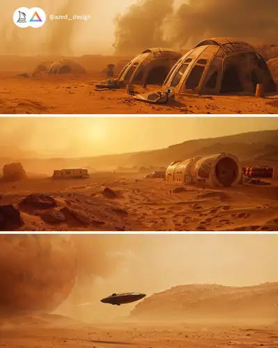 Cinematic Mars Housing Still Frame
