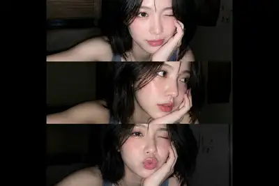 Realistic late-night flash selfie collage photo prompt