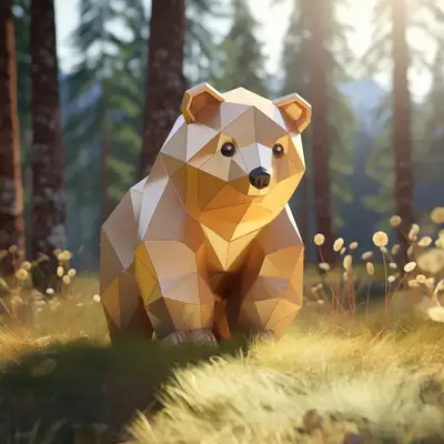 Low Poly Photorealistic Animal Prompt