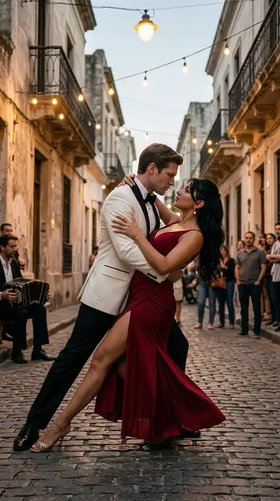 Cinematic Buenos Aires Tango Street Scene
