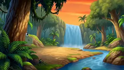 Dinosaur Cartoon Cinematic Cut Scenes Prompt
