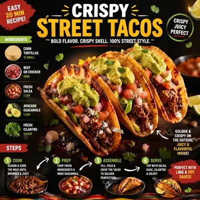 Crispy Street Tacos Recipe Infographic