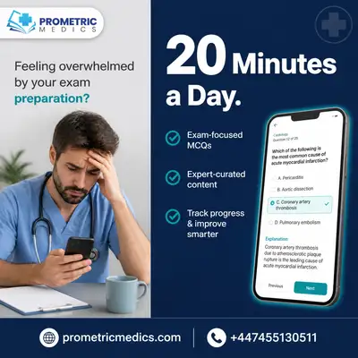 Medical exam app split-design social media ad