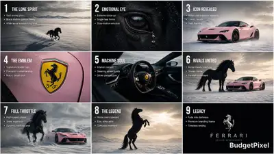 Luxury Automotive Storyboard Infographic