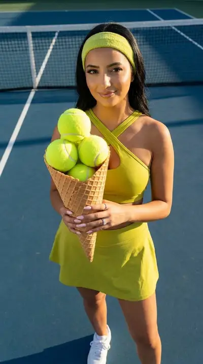Tennis Court Gelato Editorial Photo Prompt