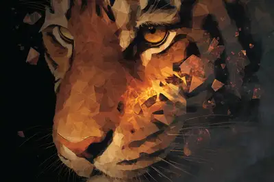 Low Poly Fractured Portrait Prompt