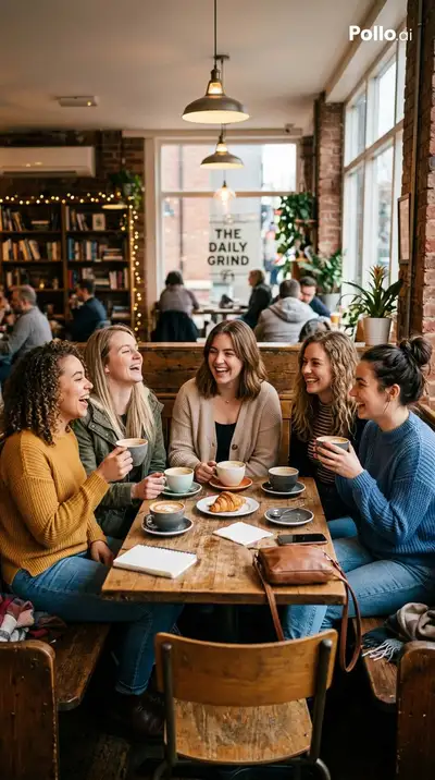 Cozy Cafe Friends Photo Prompt