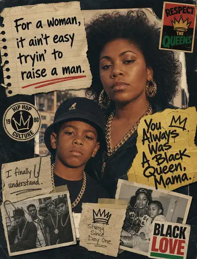 1980s hip hop tribute poster to mothers