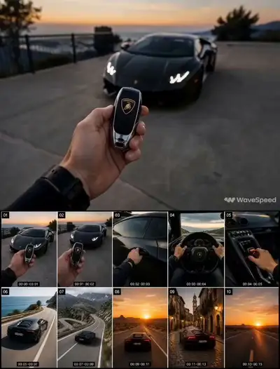Video Cinematográfico de Viaje en Coche Deportivo de Lujo