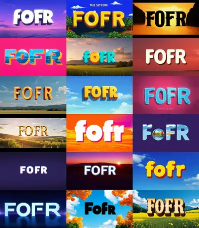 TV Sitcom Title Screen Typography Prompt