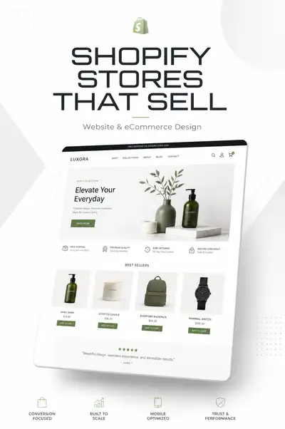 Minimalist Shopify Store Mockup Ad