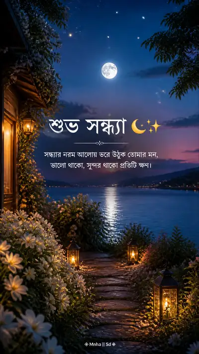 Bengali Evening Lakeside Greeting Card Prompt