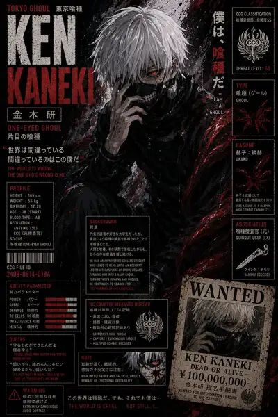 Streetwear-Anime-Poster-Vorlage für jeden Charakter