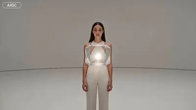 Une femme transforme un monde de cristal d'un seul contact