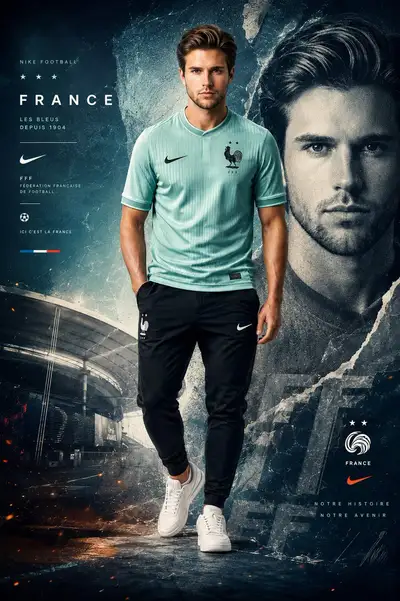 Nike Football style luxury sports editorial poster (GPT Image 2)