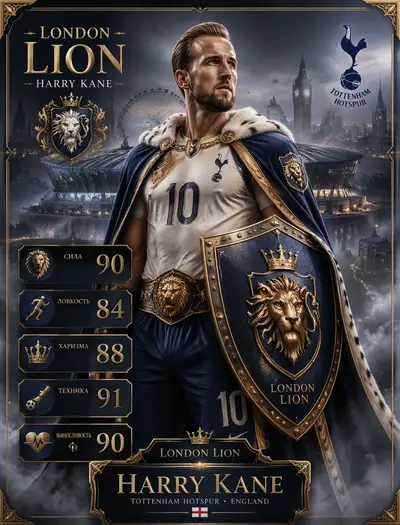Harry Kane london lion wrestler card