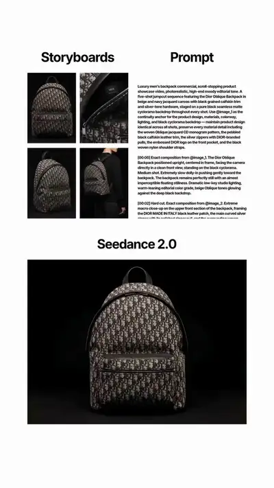 Luxury Leather Backpack Product Commercial