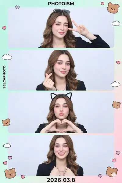 Korean selca zone 4-cut photo strip