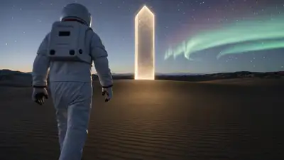 Epic Cosmic Transformation Astronaut Monolith