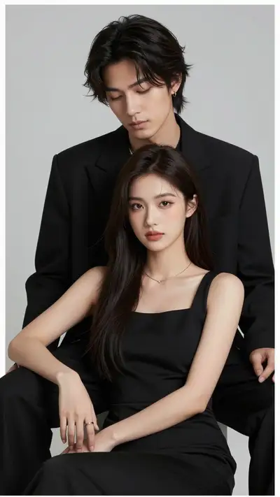 Ultra-Realistic Studio Editorial Couple Portrait