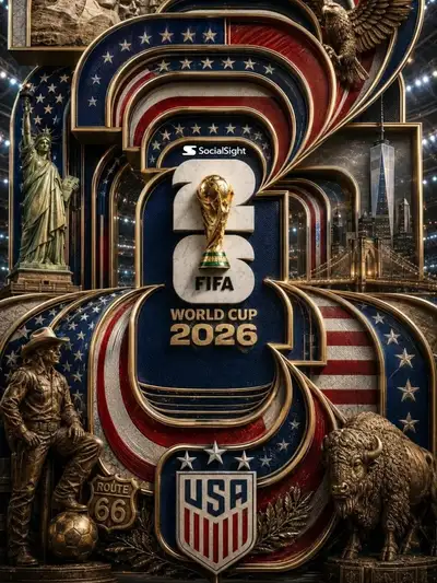 USA FIFA World Cup 2026 luxury metallic poster