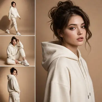 Vogue style multi-panel luxury lookbook collage