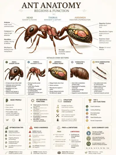 Ant Anatomy Encyclopedia Infographic