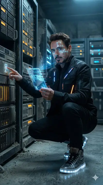 Sci-Fi Tech-Noir Data Tomb Character