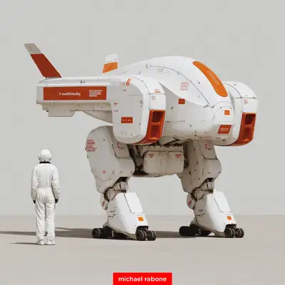 Cinematic Desert Mecha Prompt