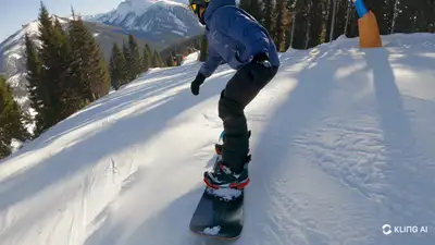 KLING AI Snowboarder POV Video Prompt