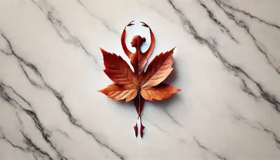 Top View Autumn Leaf Subject