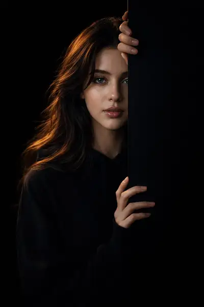 Cinematic Noir Portrait with Golden Rim Light