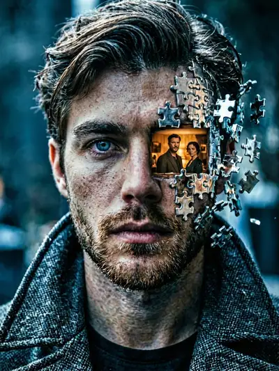 Cinematic Jigsaw Portrait with Window Scene